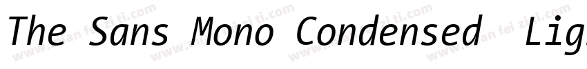 The Sans Mono Condensed  Light字体转换